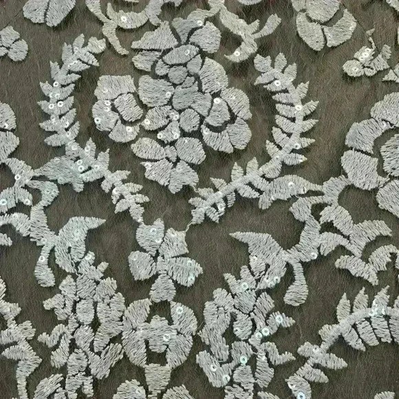 TADASHI SHOJI Women’s White Sequin Embroidered Sleeveless Formal Sheath Dress 6 - Picture 7 of 9